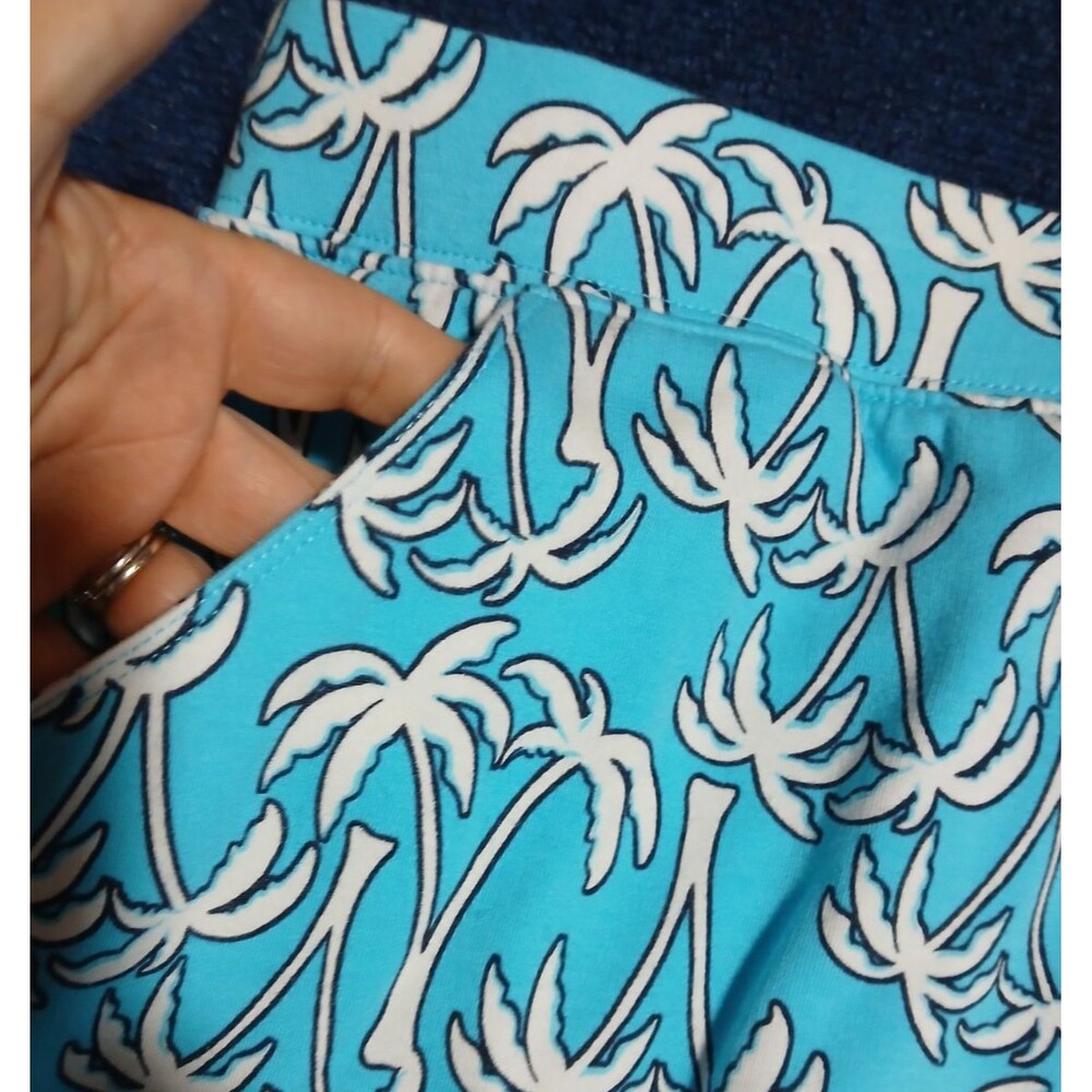 Croft and Barrow women's Turquoise/White Palm Tree Skorts Athletic Tennis NWT 2X - Picture 2 of 9